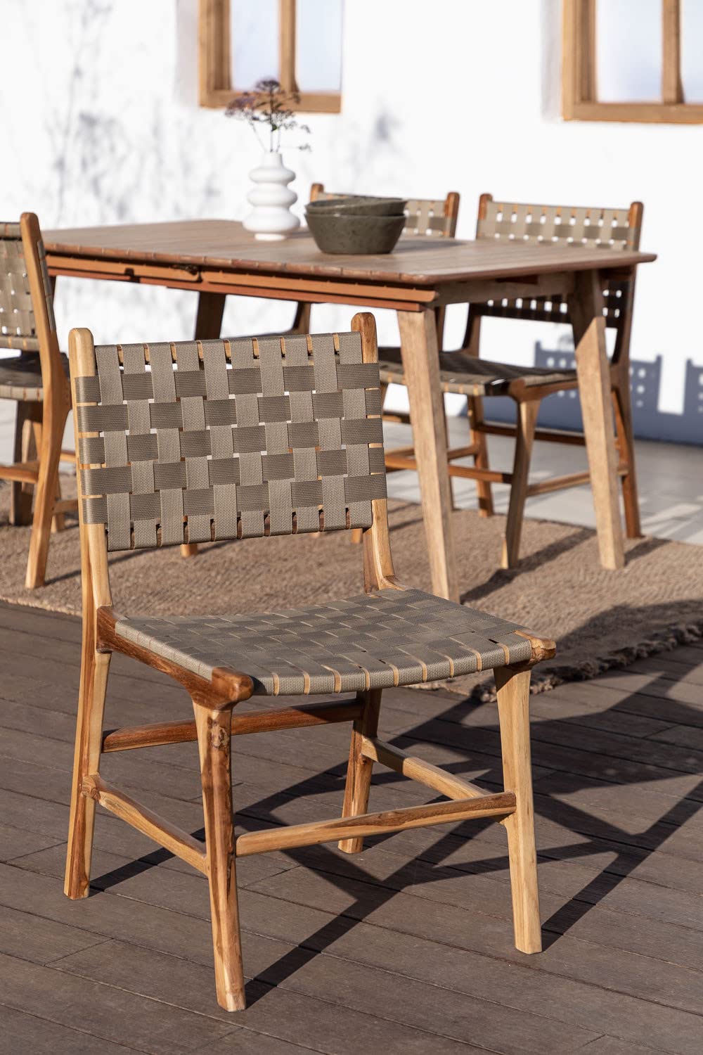 Sklum Diama Style sedia giardino teak beige 50x60