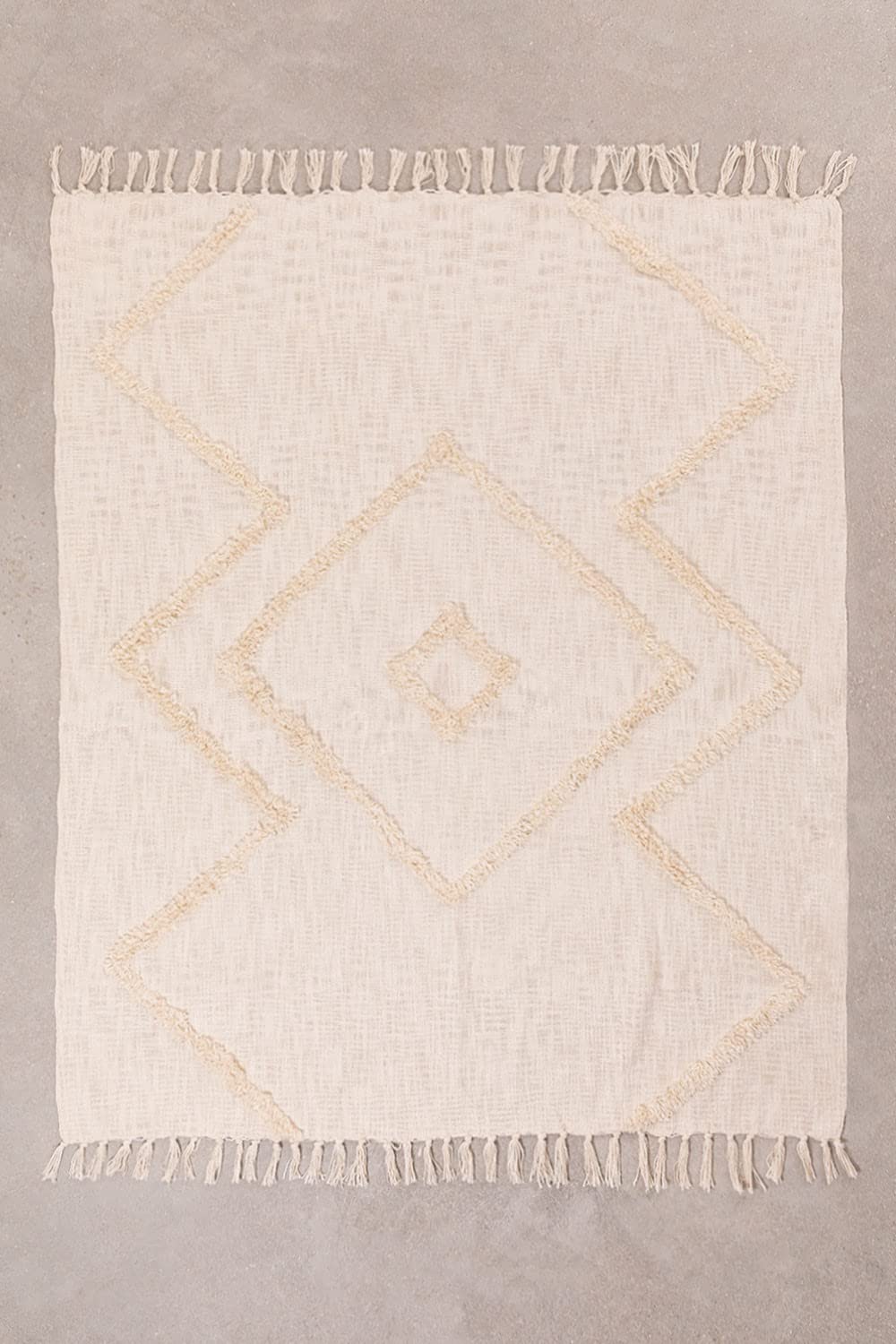 Sklum Neutre plaid in cotone beige crema