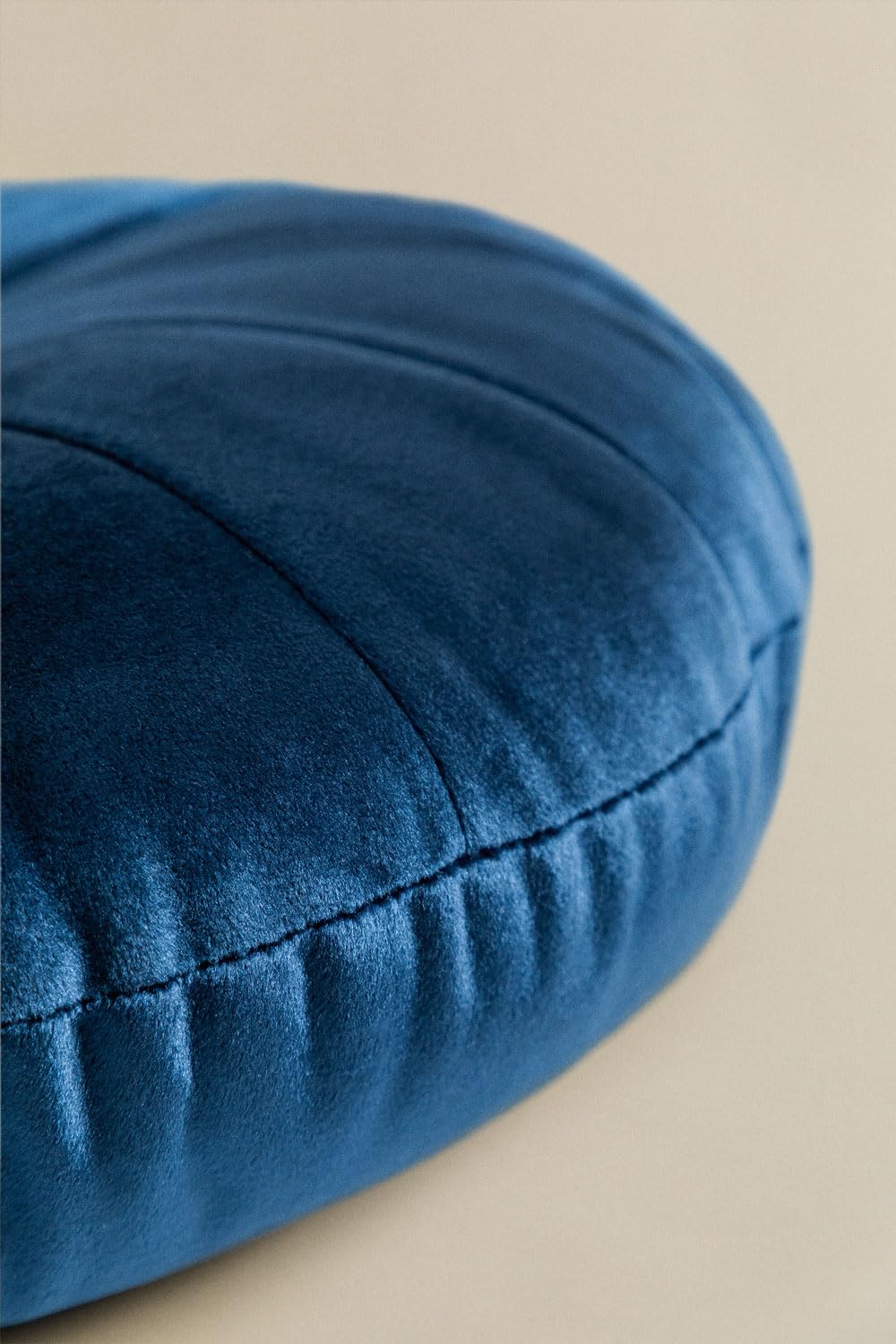 Sklum Kumba Cuscino Rotondo Ø38 cm Blu Velluto