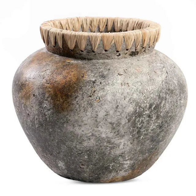 Bambua Styly Vaso Terracotta Grigio L