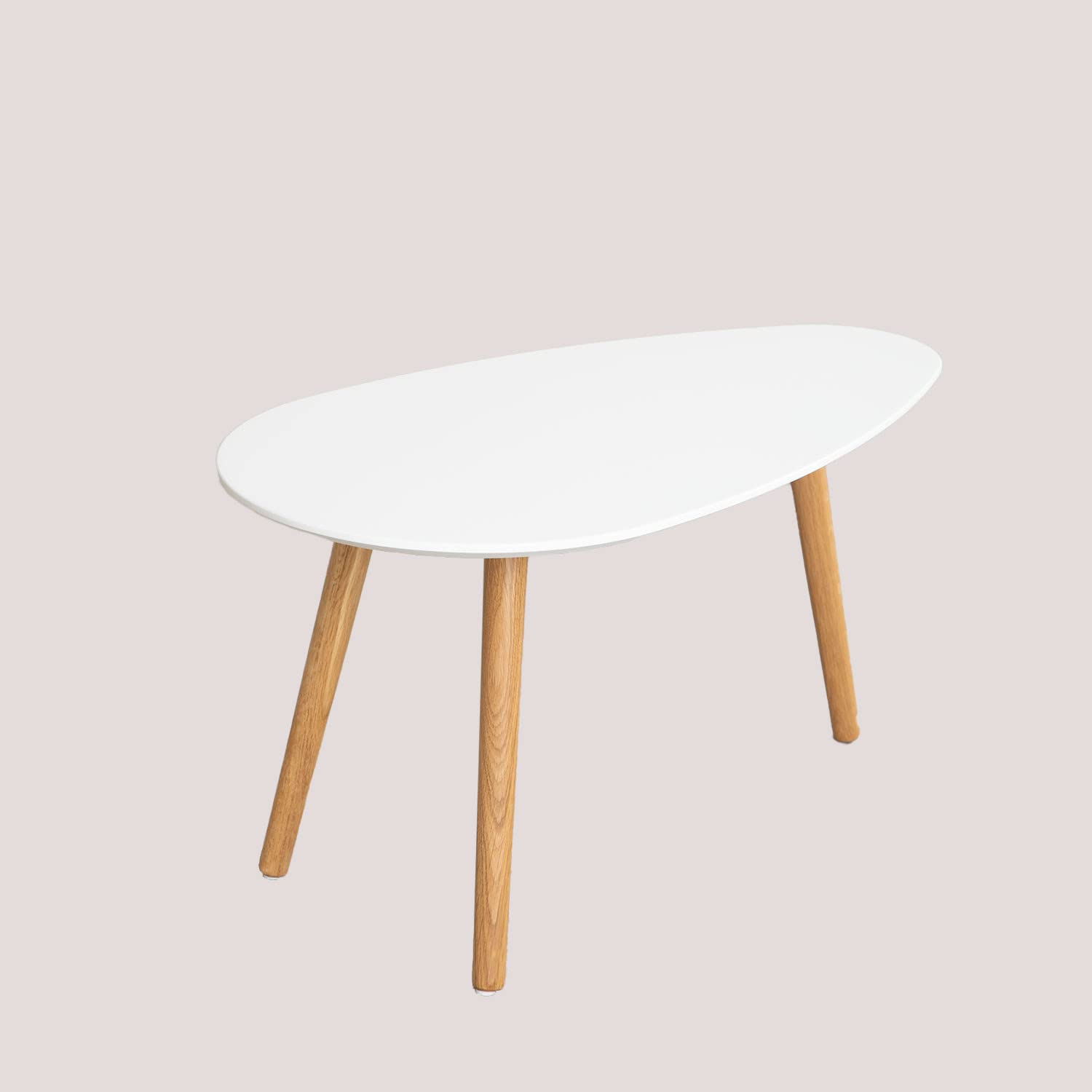 Sklum Gudda Tavolino Legno Frassino Bianco 75 cm