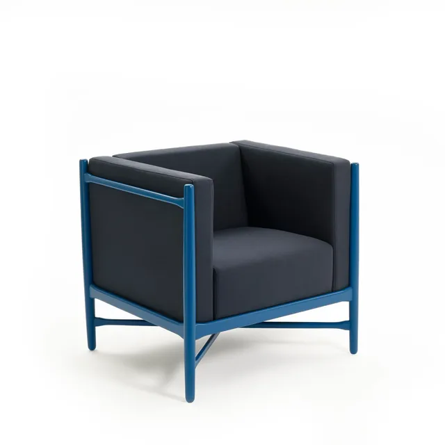 Colé Loka poltrona blu laccato nordica