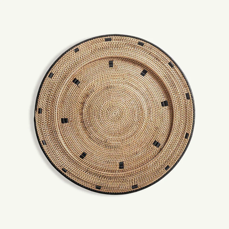 Bambua piatto decorativo rattan parete naturale
