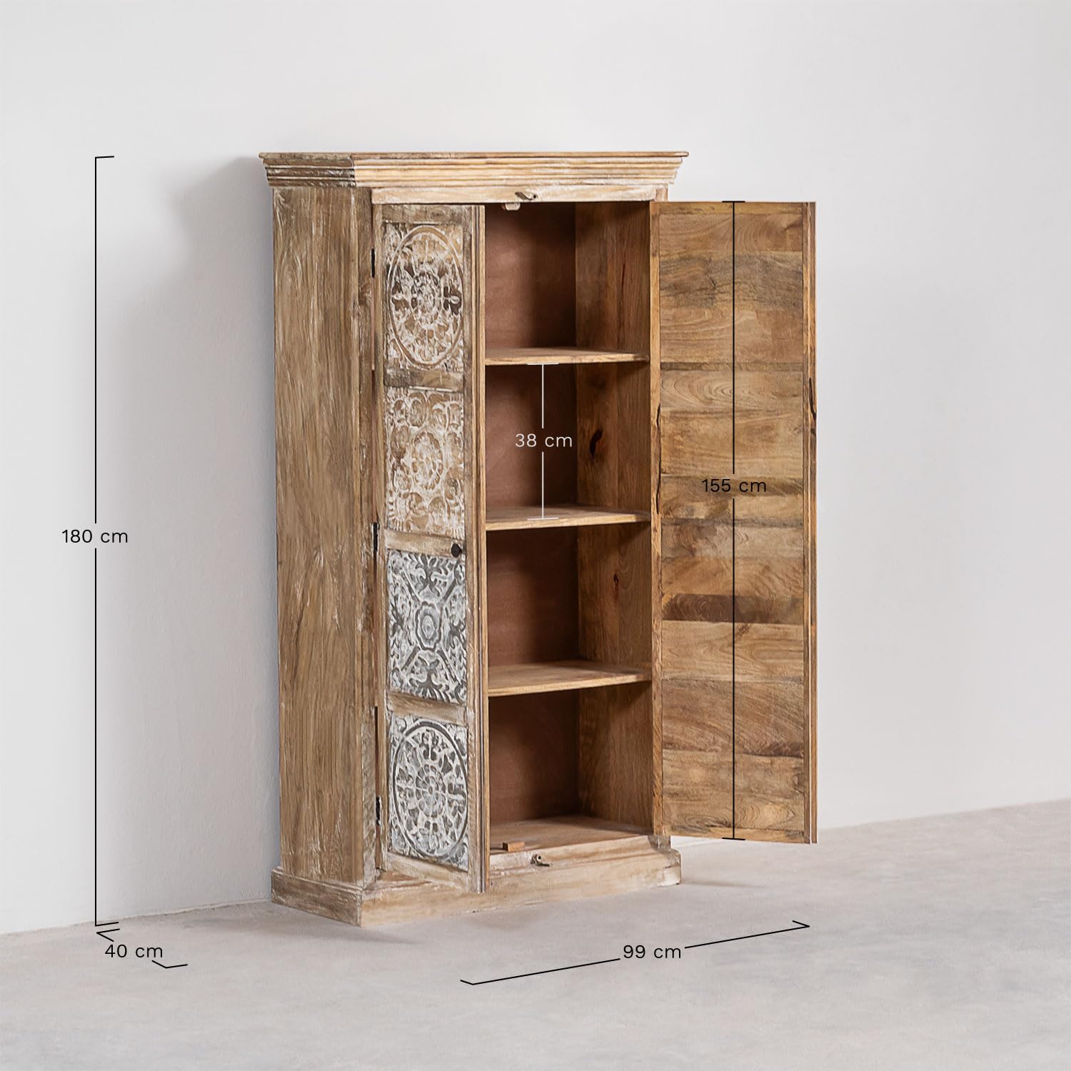 Sklum Heb armadio legno bianco 180x99 cm