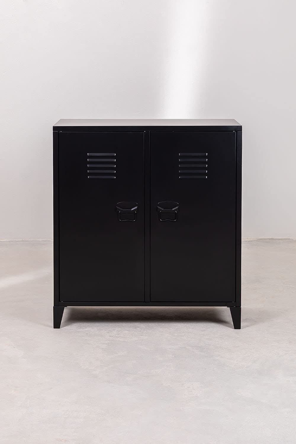Sklum Pohpli credenza 2 ante 80 cm nera in acciaio