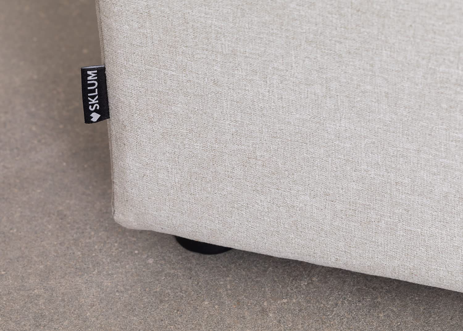 Sklum Kata Divano Componibile 4 Pezzi con Pouf in Tessuto