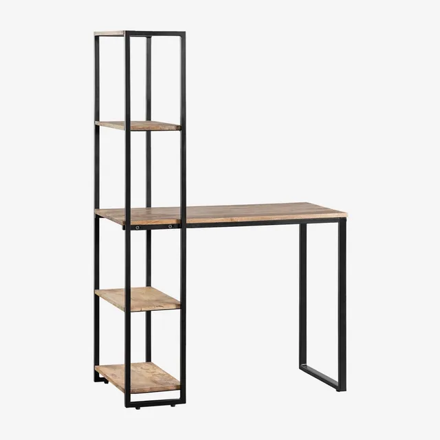 Sklum Jeffers scrivania in legno di mango con ripiano