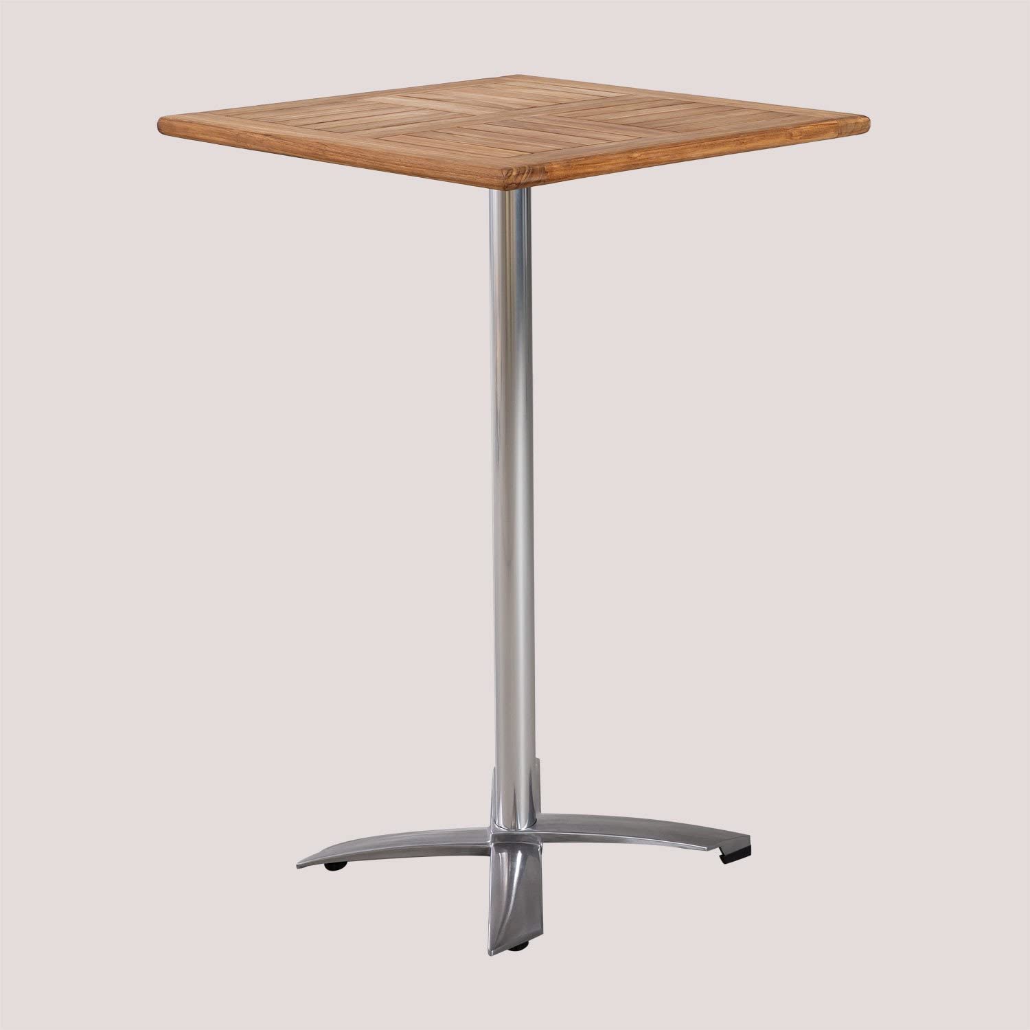 Sklum Bruh tavolo bar alto quadrato in teak 70x112 cm