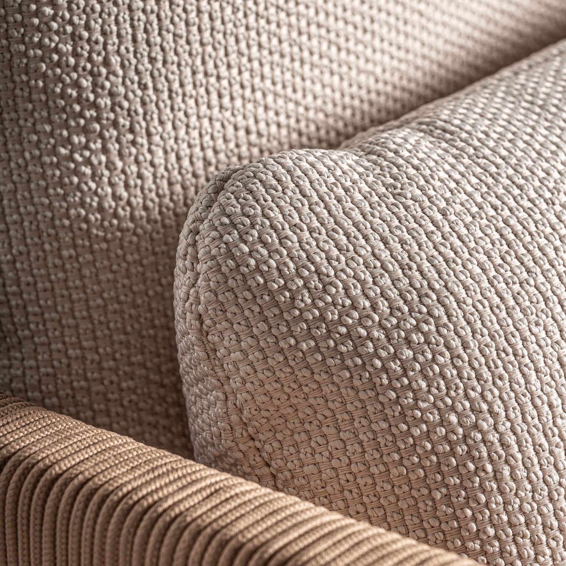 Bambua Trena poltrona teak crema da esterno