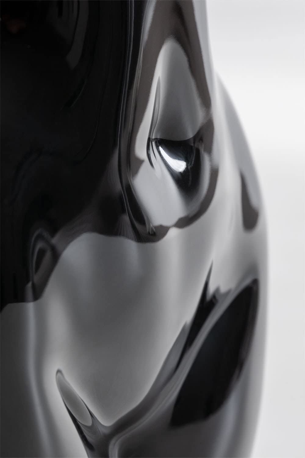 Sklum Isabela Vaso in Ceramica Nero Decorativo