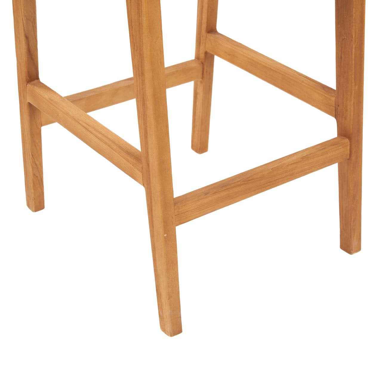 Bambua Puquta sgabello bar naturale legno teak