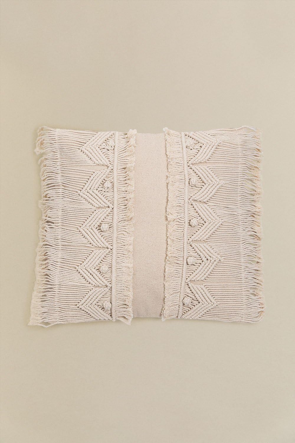 Sklum Mirko Style cuscino quadrato macramè 45x45 beige