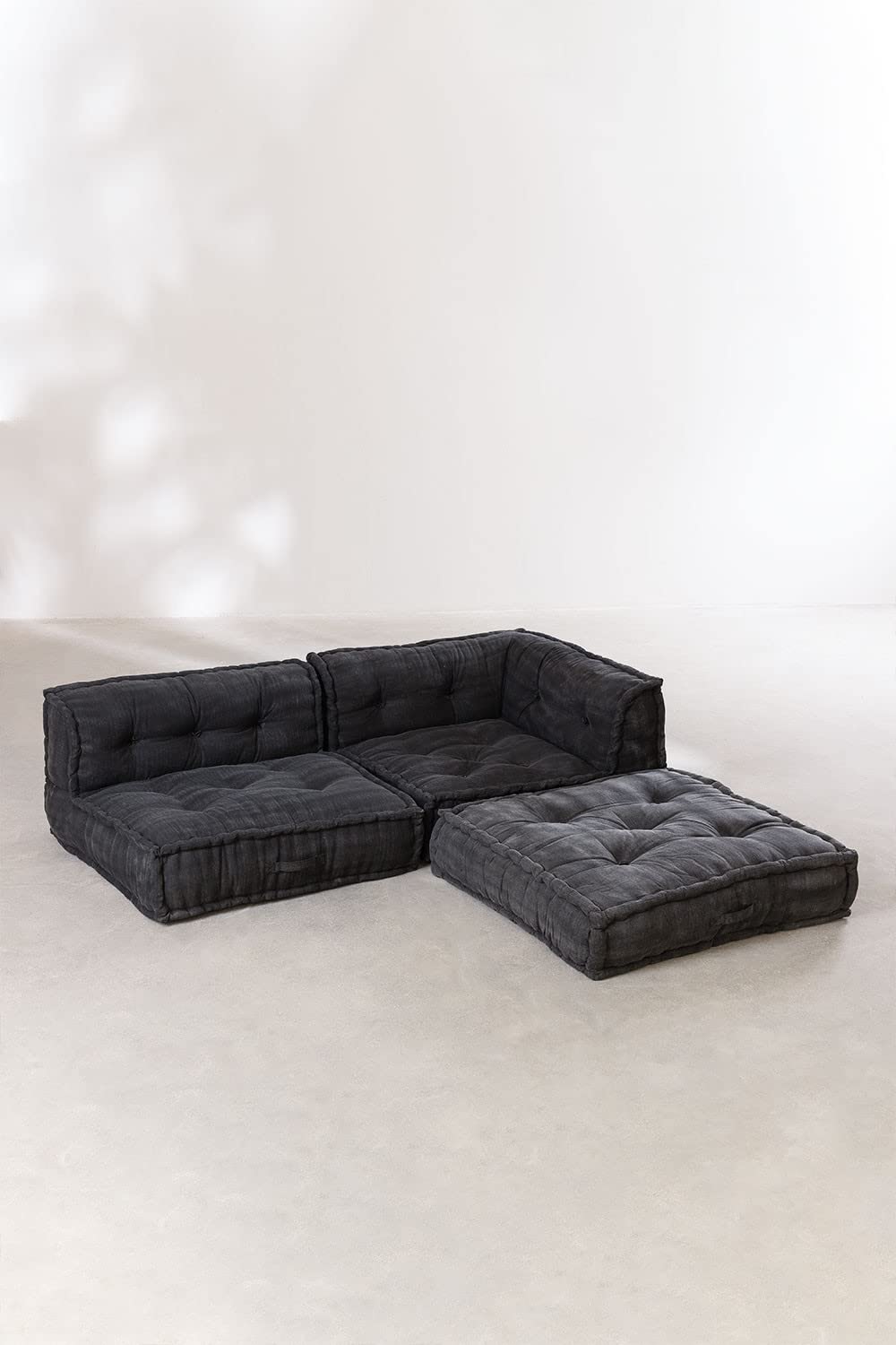 Sklum Dhel divano angolare grigio grafite set 3 pezzi