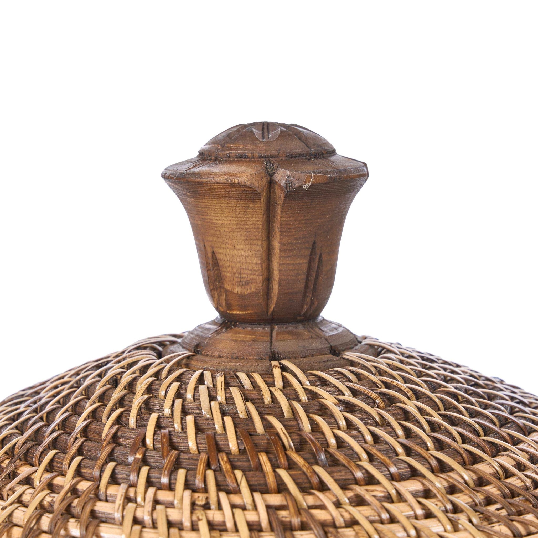 Bambua Storage Crown cesto rattan marrone naturale