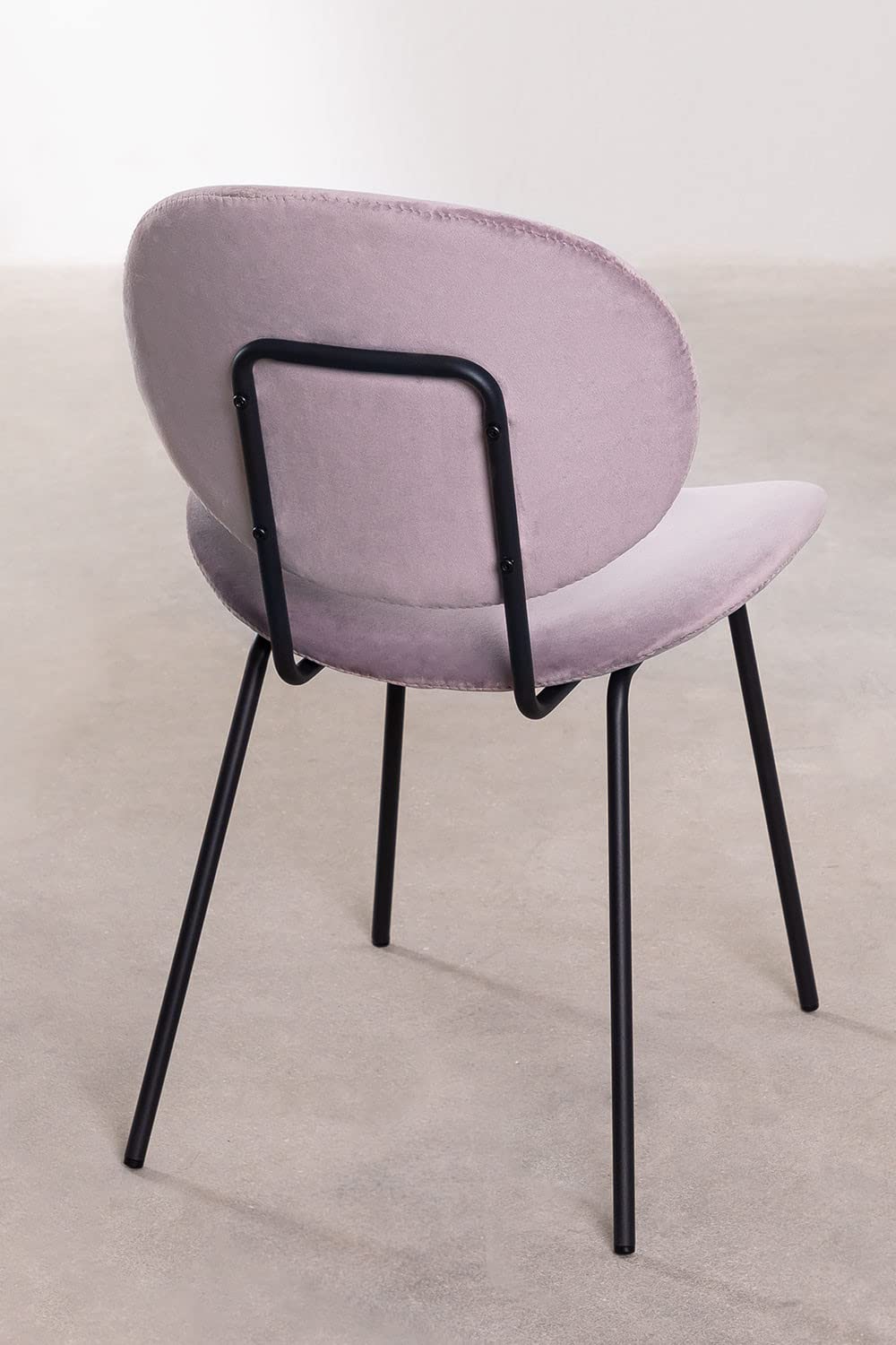 Sklum Laure Sedia Velluto Rosa Malva