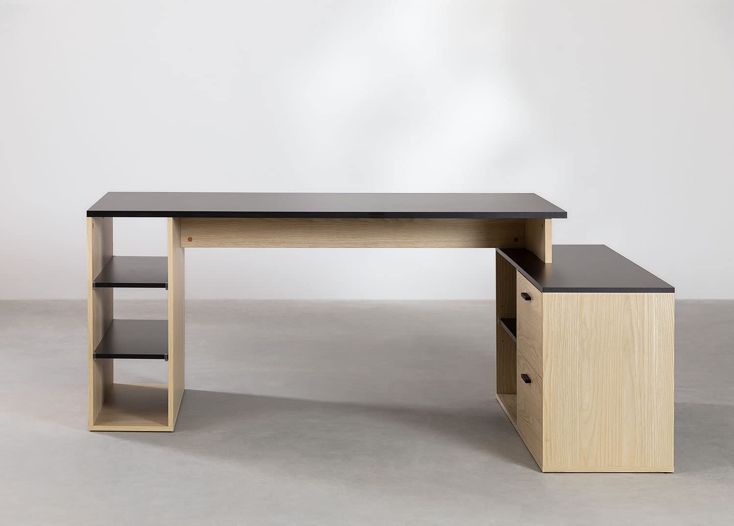 Sklum Taluk tavolo da ufficio a L rovere quercia 182,5 cm
