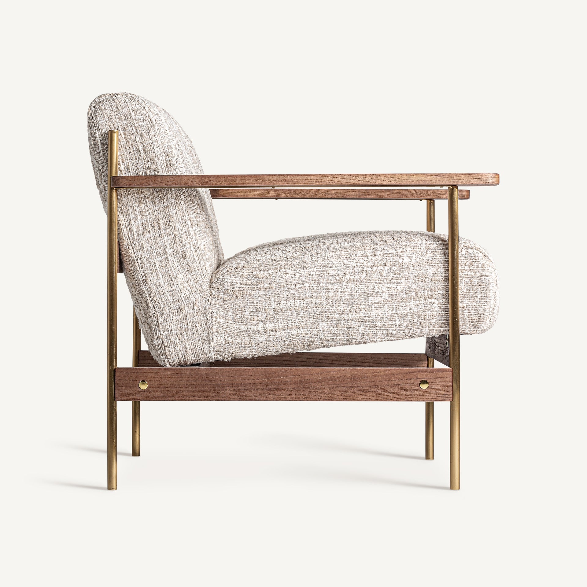 Bambua Habouey poltrona lounge beige poliestere