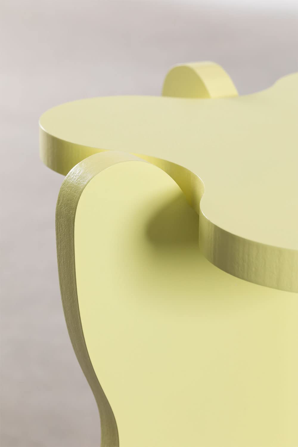 Sklum Olinka Comodino Giallo Lima 35x35 cm MDF Curvo