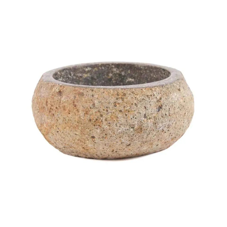 Bambua River Stone ciotola pietra nera M