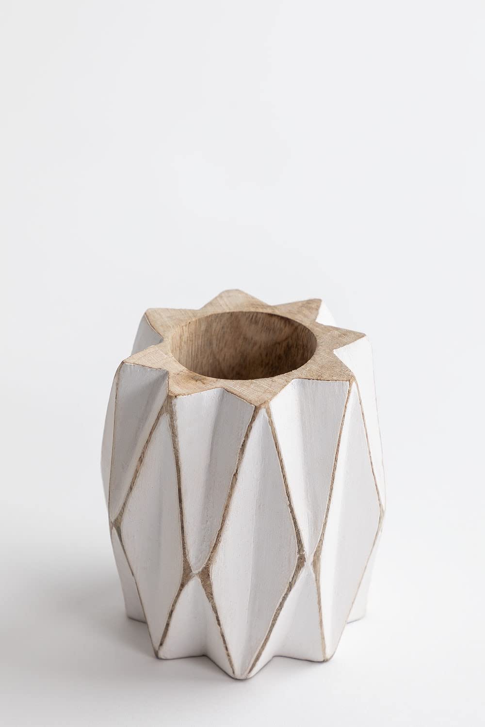 Sklum Moura A vaso in legno di mango intagliato