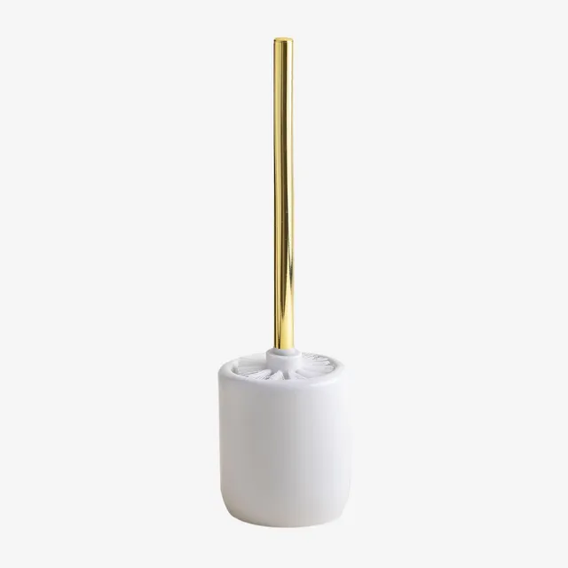 Sklum Pierk scopino bagno bianco ceramica acciaio