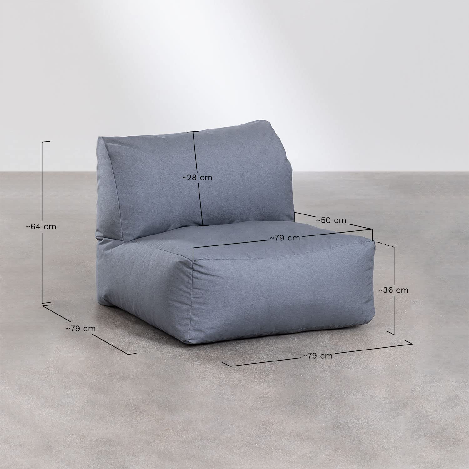 Sklum Attus moduli divano giardino tessuto curvo comfort