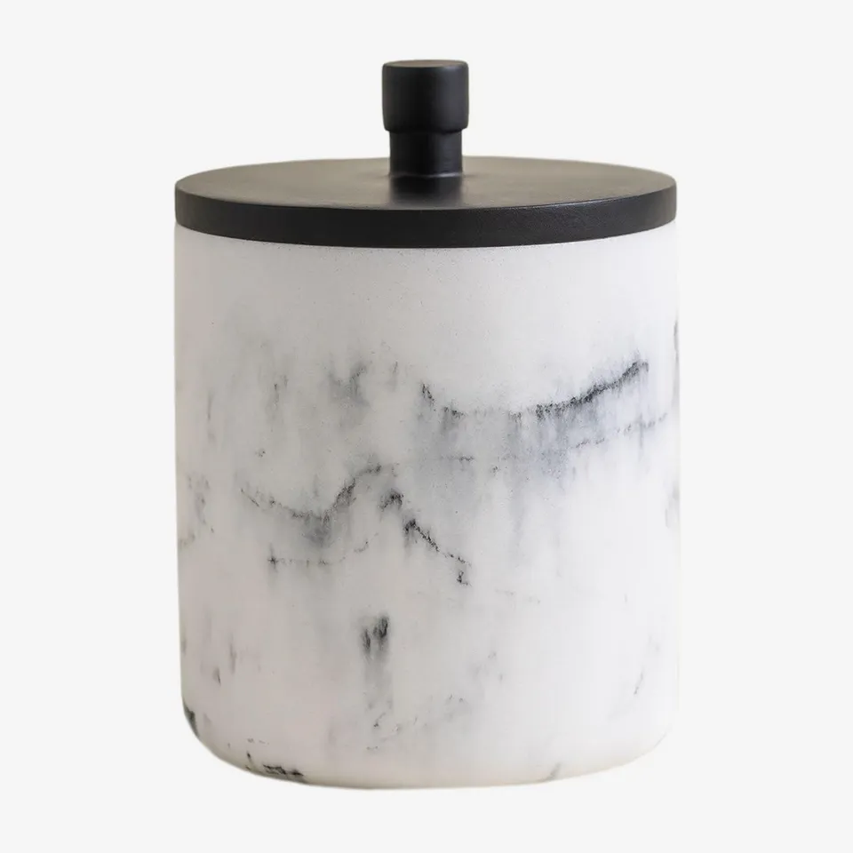 Sklum Yaele barattolo bagno bianco effetto marmo