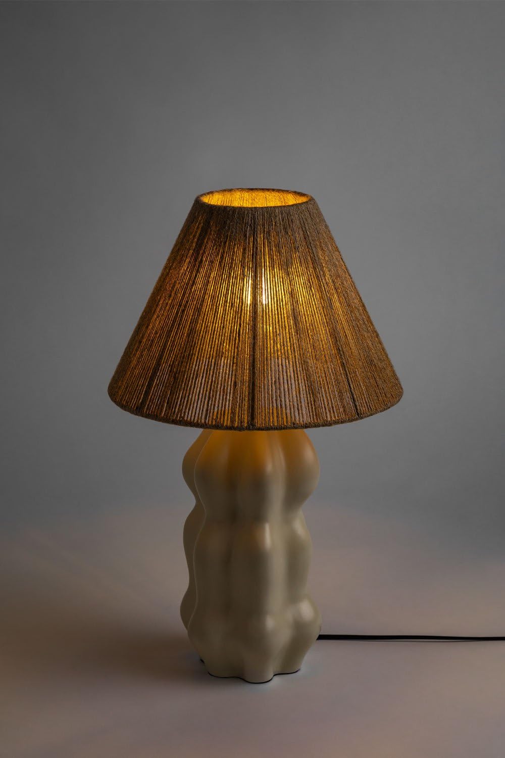 Sklum Raiman Beige Crema lampada da tavolo ceramica