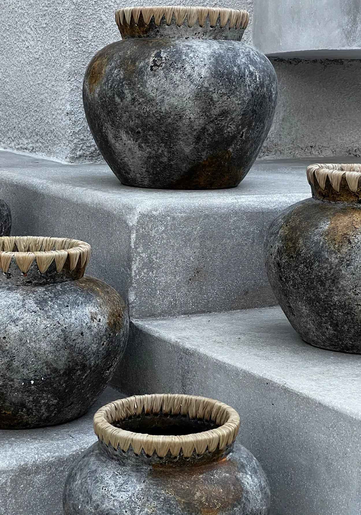 Bambua Styly vaso grigio antico S terracotta