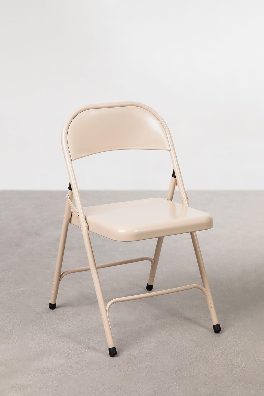 Sklum Ukla set 2 sedie pieghevoli beige lino acciaio