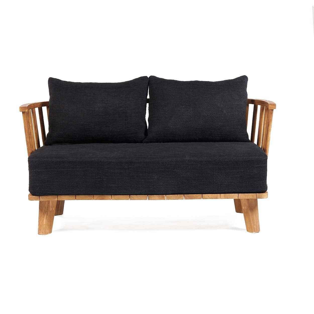Bambua Malawi Two Seater Natural Black divano 2 posti teak