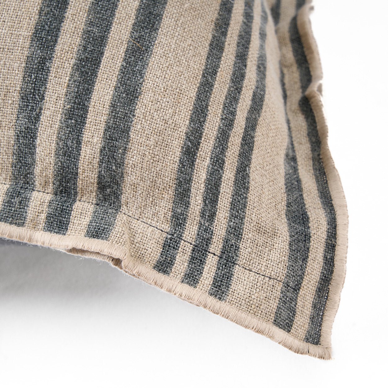 Bambua Nordic Stripe federa cuscino 50x50 nero lino