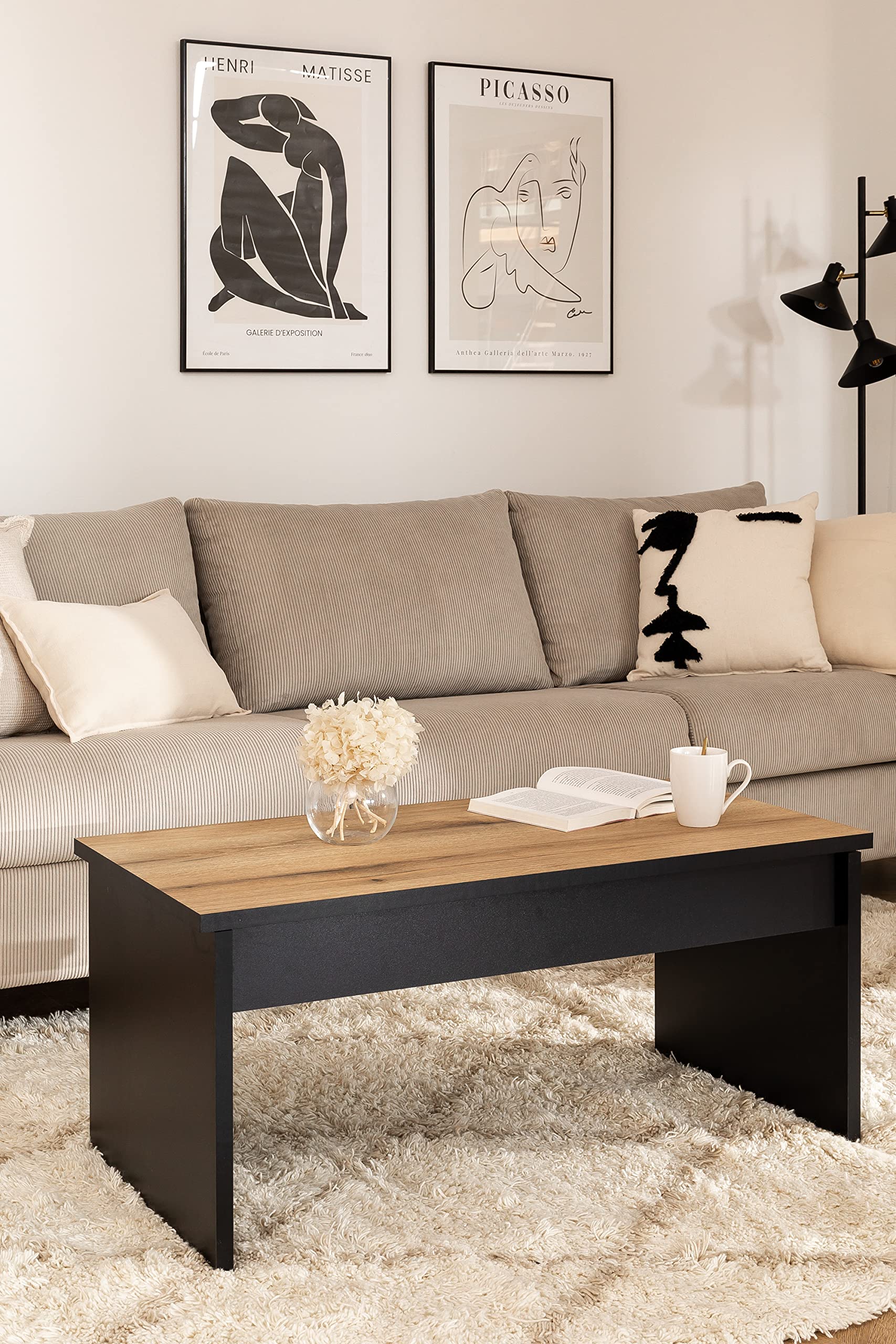 Sklum Naudaf tavolino sollevabile rovere rustico 100 cm