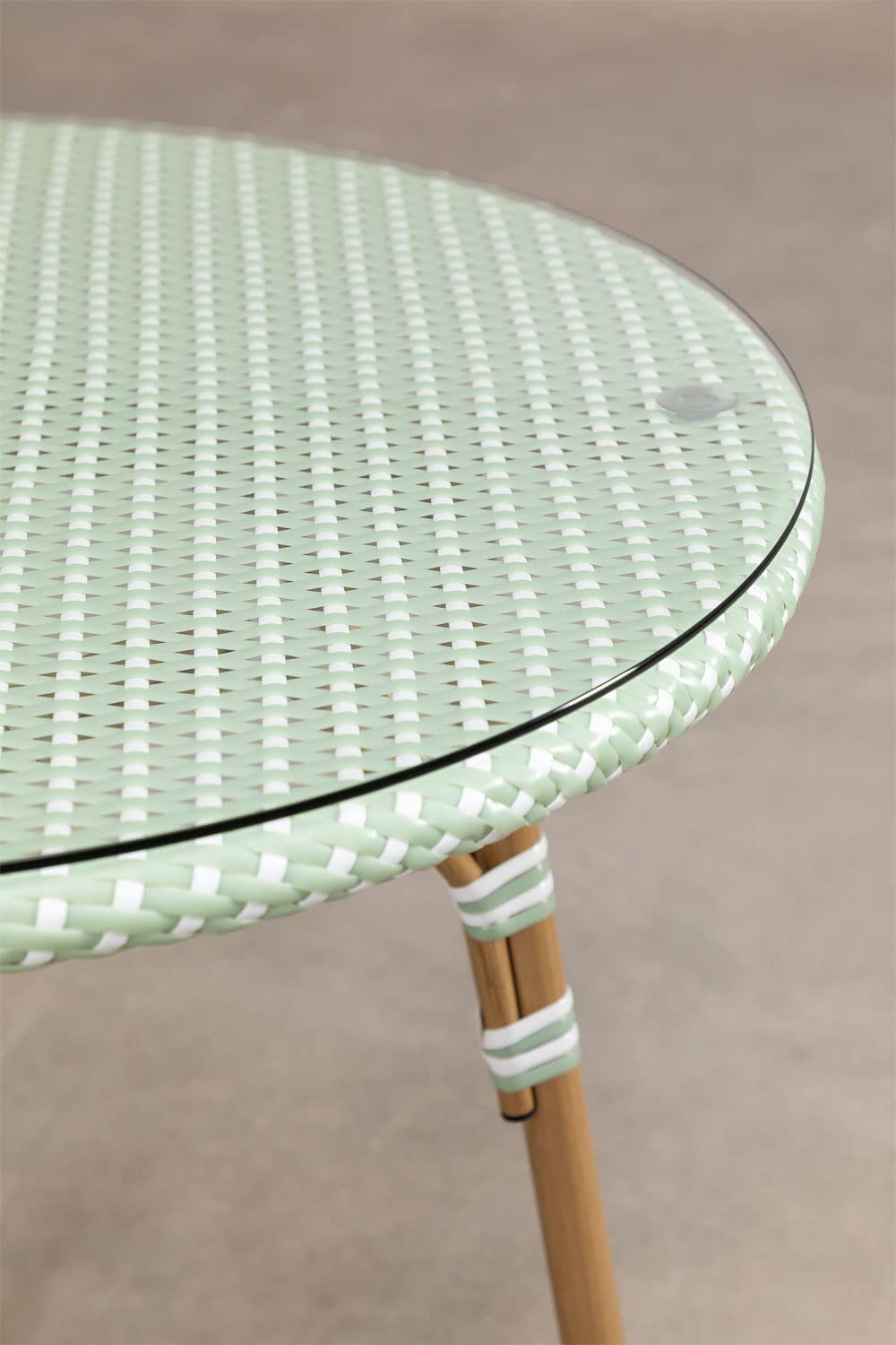 Sklum Alisa Bistro Tavolo Giardino Rotondo 80 cm Rattan