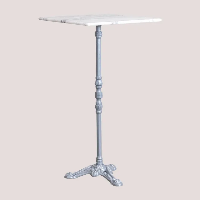 Sklum Moka tavolo bar alto quadrato 60x60 grigio marmo