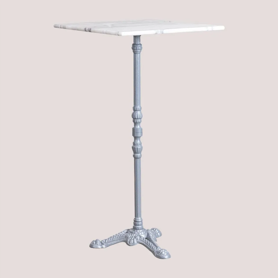 Sklum Moka tavolo bar alto quadrato 60x60 grigio marmo