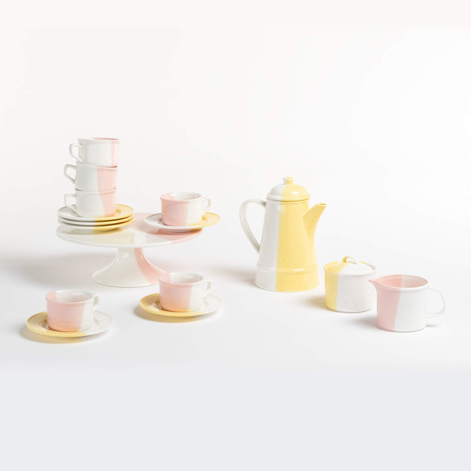 Sklum Tracya set da tè ceramica 10 pezzi colorato