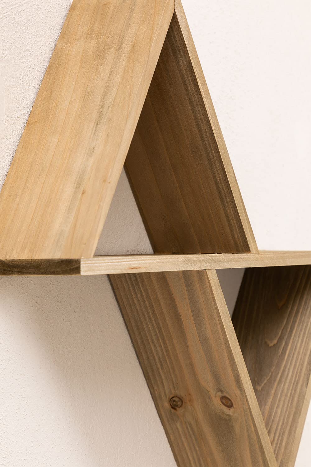 Sklum Alps Mensola a Parete Legno Pino 40 cm Triangolare