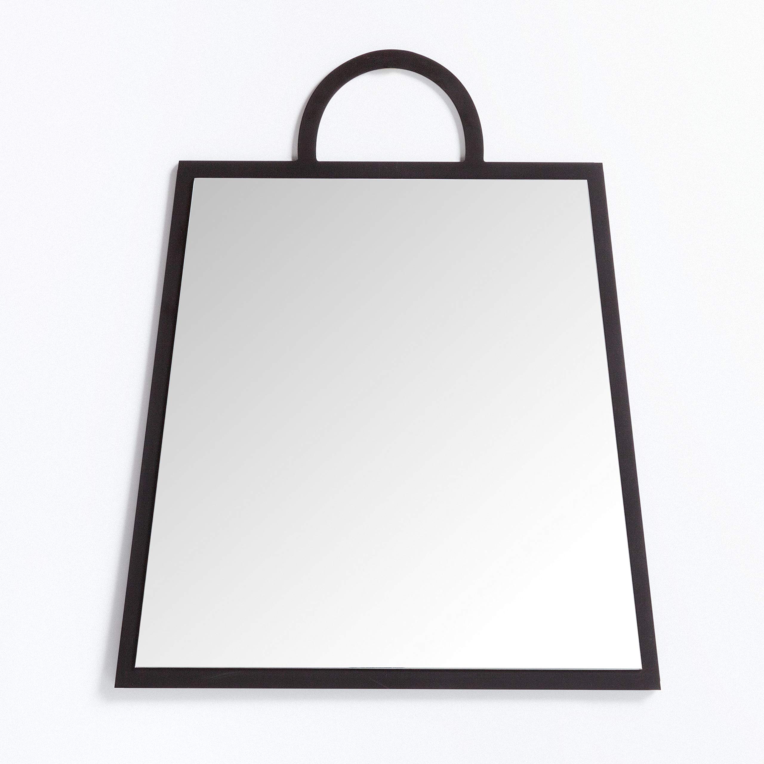Sklum Calen specchio rettangolare MDF nero 69x59 cm