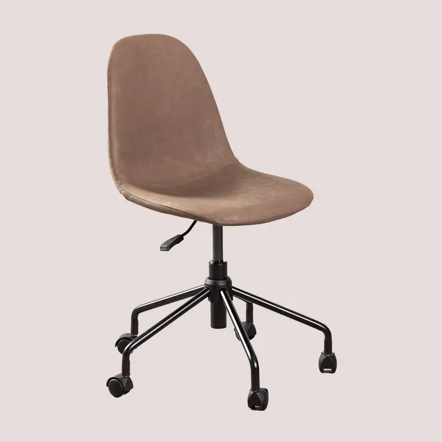 Sklum Glamm sedia da scrivania similpelle con ruote
