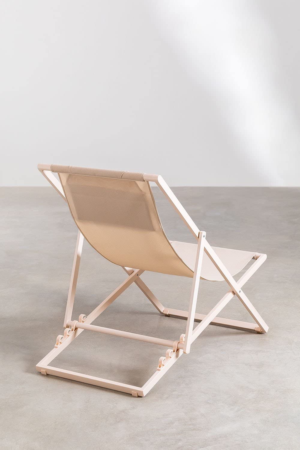 Sklum Jensy amaca pieghevole beige lino con cuscino