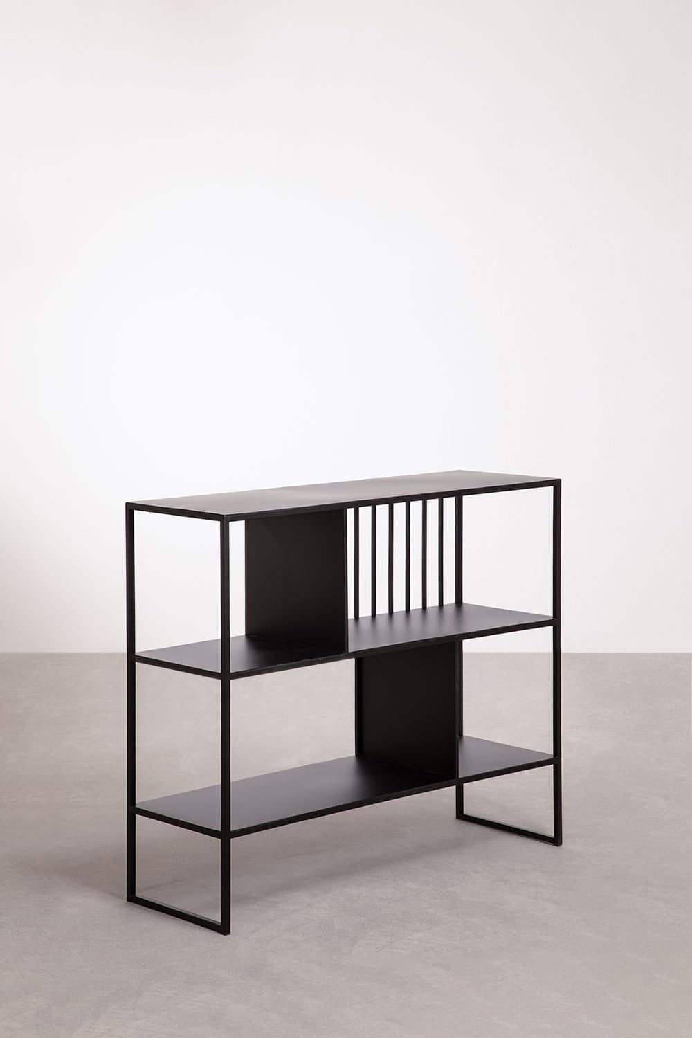 Sklum Elei Libreria Industrial 105 cm Ferro Nero