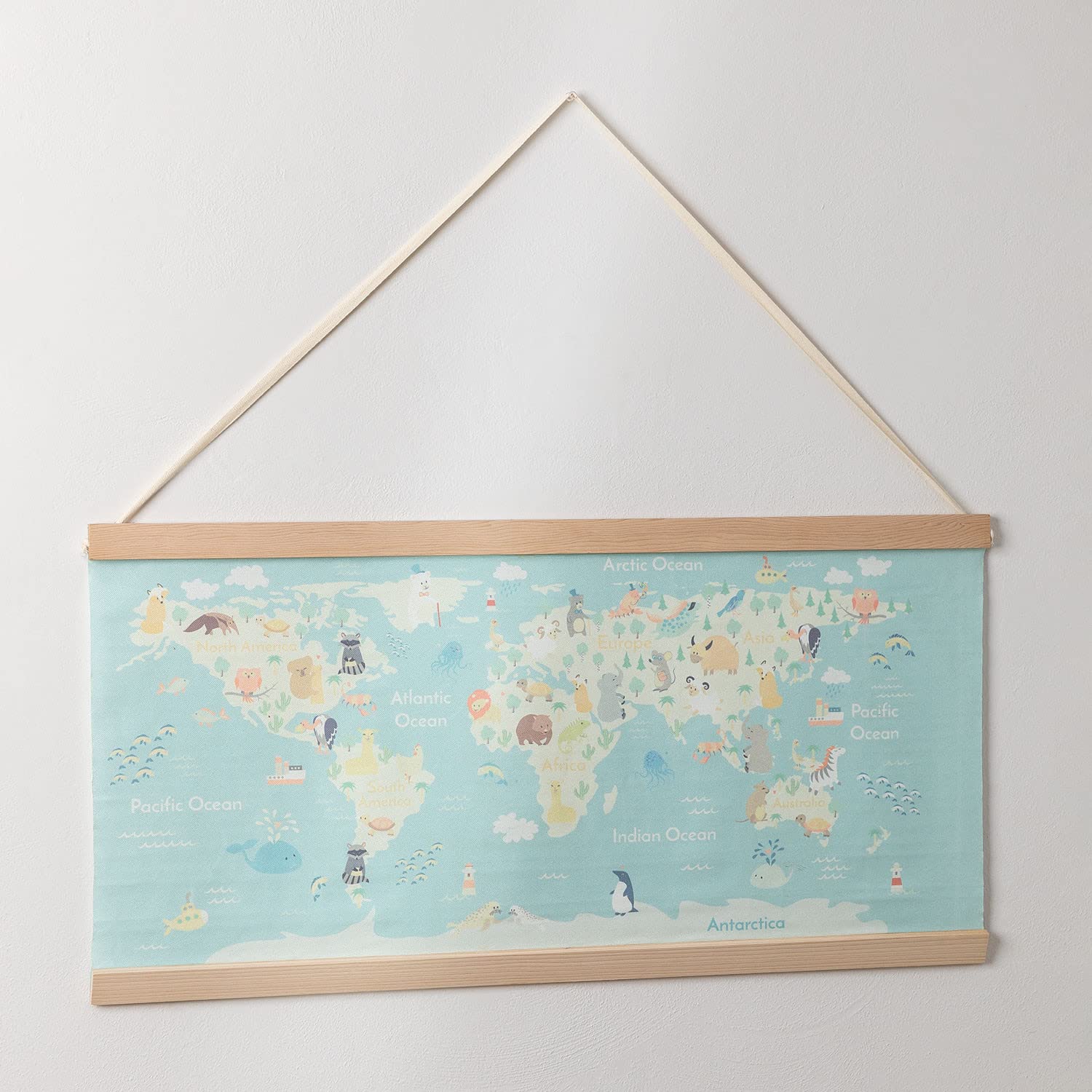 Sklum World Kids mappamondo decorativo 85x40 multicolore