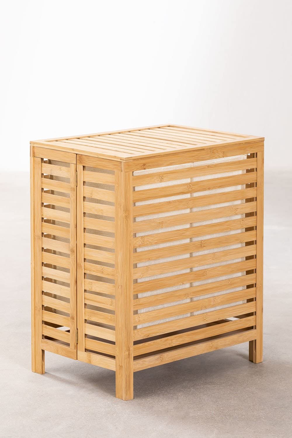Sklum Lionel cesto portabiancheria bambù 94 cm 2 cesti