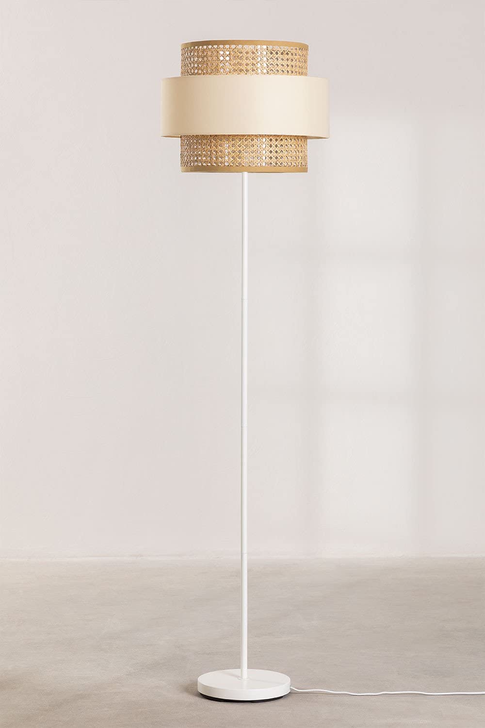 Sklum Satu lampada da terra rattan Ø38 cm E27