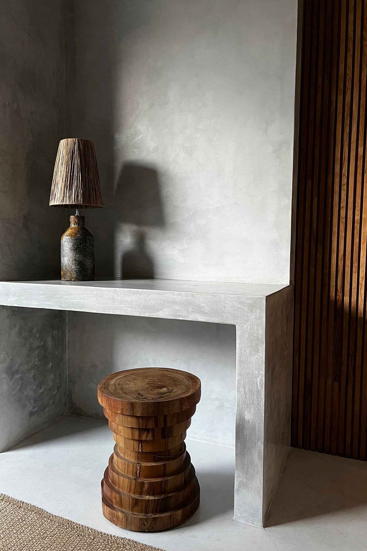 Bambua Mazu sgabello natural legno suar