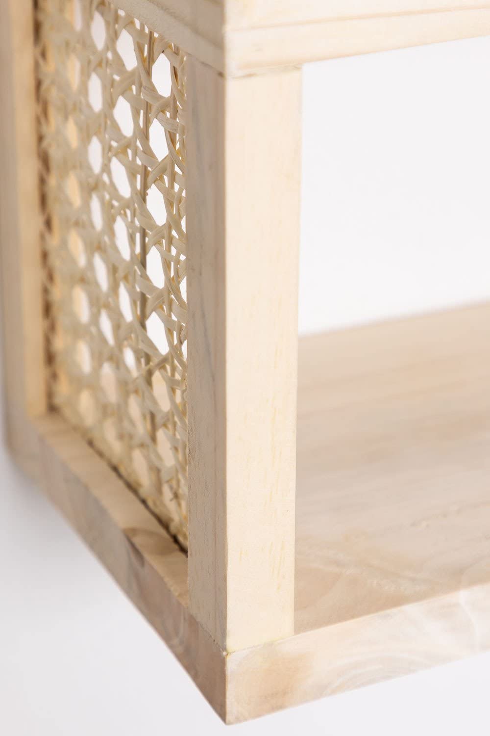 Sklum Kay mensola da parete legno 30 cm rattan