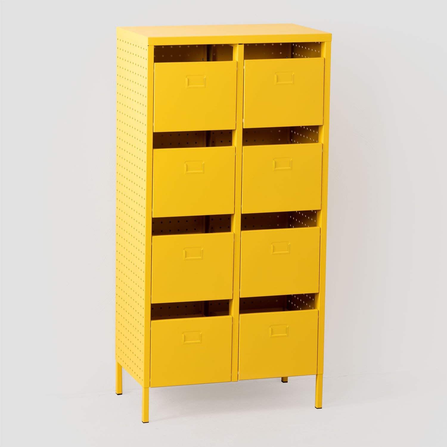 Sklum Abël cassettiera 8 cassetti acciaio 50x30 cm industriale