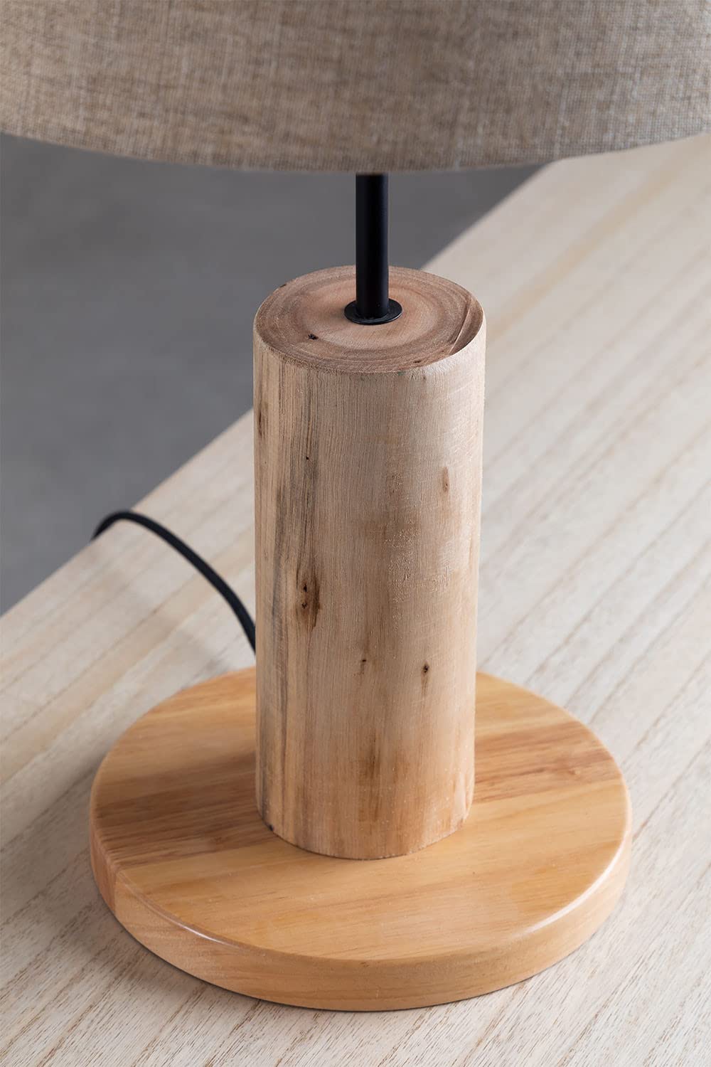 Sklum Ulga lampada da tavolo lino legno naturale
