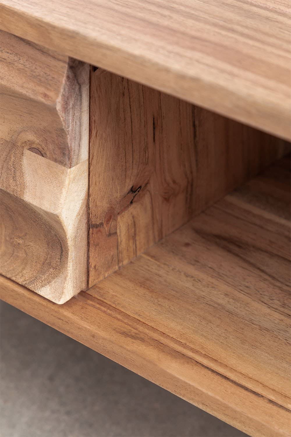 Sklum Petter Tavolino Caffè 120x60 Acacia Marrone